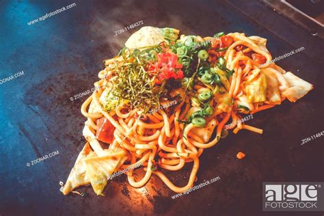 Yakisoba Teppanyaki Japanese Traditional Hot Plate Food Kyoto Japan