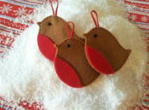 Easy Felt Robins Felt Christmas Tree Felt Christmas Ornaments Felt