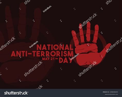 National Antiterrorism Day May 21 Flat Stock Vector Royalty Free