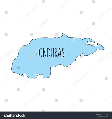 Honduras Outline Map Vector Editable Stock Vector Royalty Free