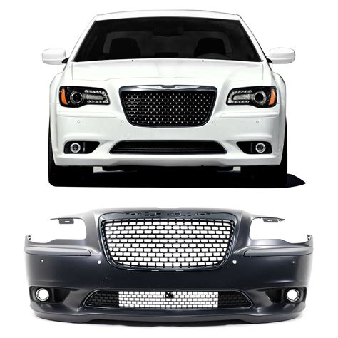 Ikon Motorsports Bumper Cover With Grille Fits 11 14 Chrysler 300 Srt8 Style Front Bumper