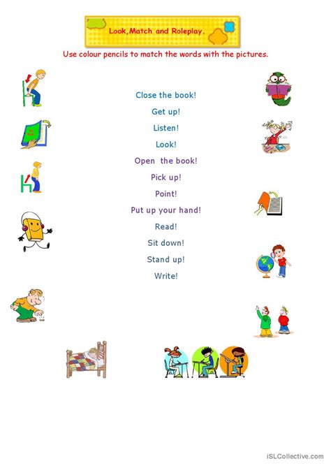 Look Match And English Esl Worksheets Pdf And Doc