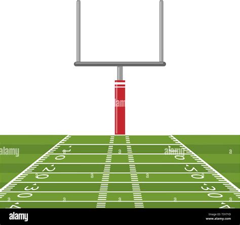 american football field goal post touchdown game illustration Stock Photo - Alamy