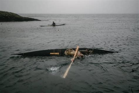 Kunuunnguaq Davidsen Performs A Greenland Kayak Qajaq Roll In The