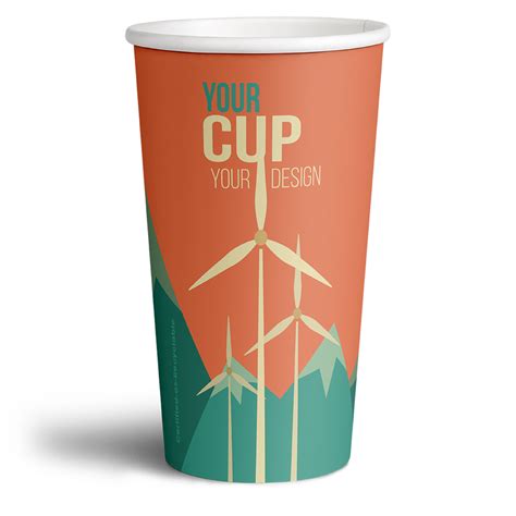 20 Oz Recyclable Single Wall Paper Cups Cup Print