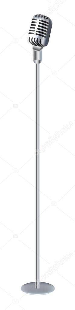 Vintage Microphone With Stand Stock Vector Image By Siiixth