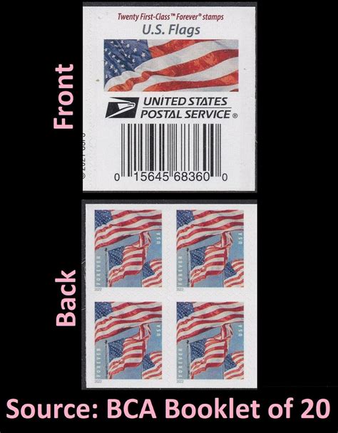 US 5658 Flags Forever Label Block 4 Stamps From BCA Booklet MNH 2022