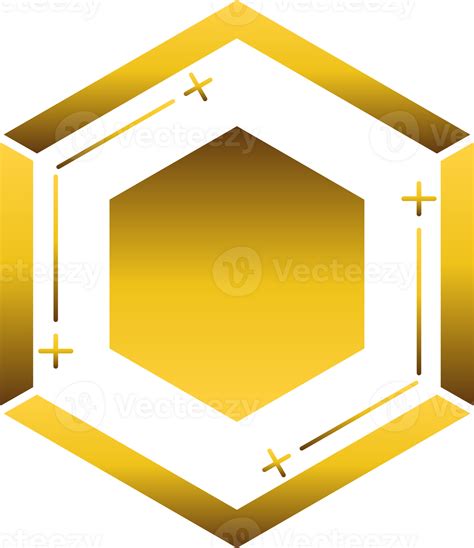 Luxury Golden Geometry Pattern Element Png