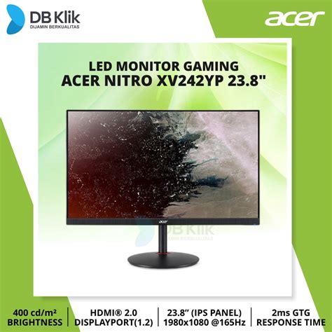 Jual Led Monitor Gaming Acer Nitro Xv Yp Hz Fhd Hdmi Dp