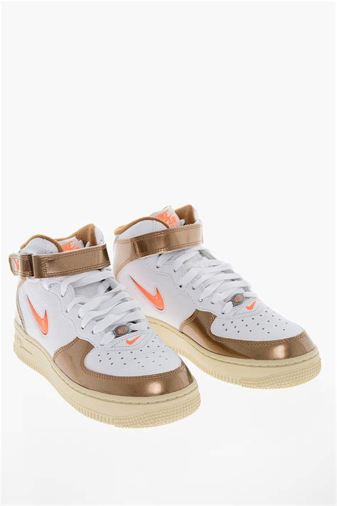 Nike Leather AIR FORCE 1 High-Top Sneakers with Contrasting Details men ...