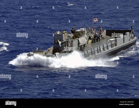 Us Navy Landing Craft Utility Lcu 1658 Performs Small Boat Operations Near The Amphibious