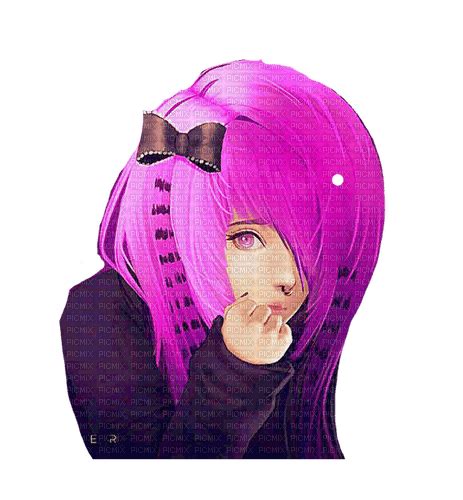 Emo Anime ️ Elizamio Anime Girl Manga Emo Pink Free Png Picmix