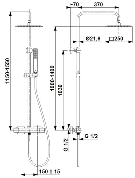 Kfa Logon Chrome Premium Rainshower Set With A Thermostatic Shower