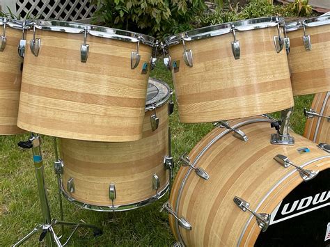 1970s Ludwig Octoplus 3 Ply Butcher Block Drum Set — Rochester Drum