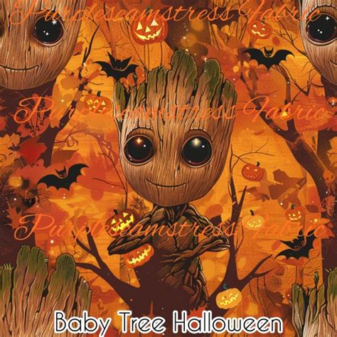 Baby Tree Halloween Purpleseamstress Fabric