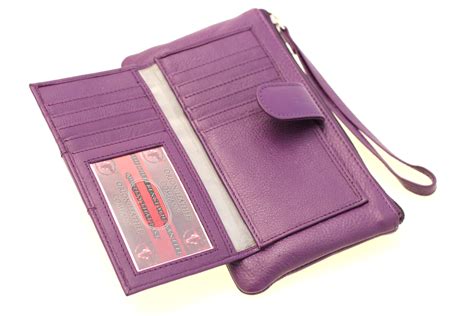 Womens Wristlet Wallet Handbag Cell Phone Pouch Card Holder Genuine