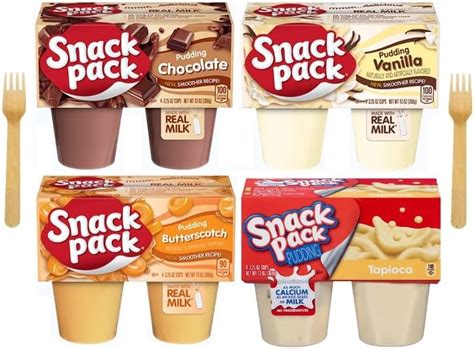 Snack Pack Sugar Free Chocolate And Vanilla Flavored