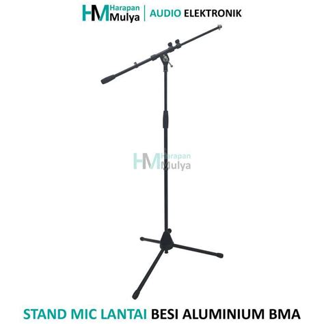 Jual BMA Stand Mic Tiang Microphone Lantai Kaki Tiga Besi Dan Aluminium