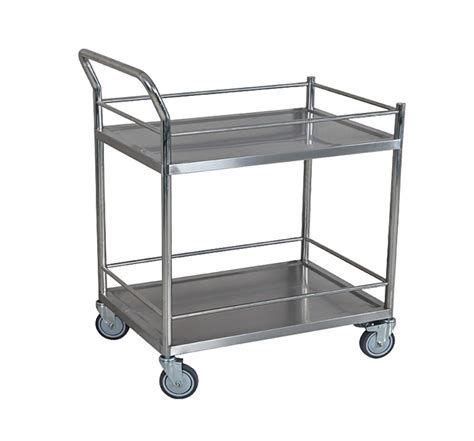 Stainless Steel Transport Cart Medical Instrument Trolley