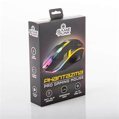 Game Punk Mouse Gaming Alámbrico Ergonómico Phantazma Con 1500 Dpi