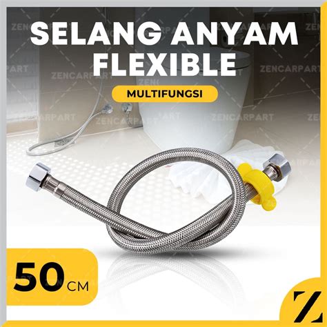 Jual Selang Stainless Flexible Hose Bidet Jet Shower Toilet Wastafel