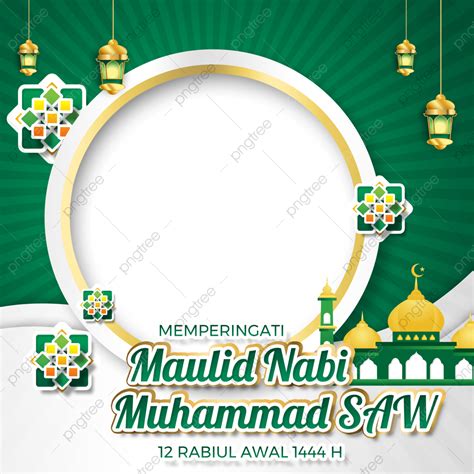 Gambar Twibbon Maulid Nabi 2022 Png Vektor PSD Dan Untuk Muat Turun