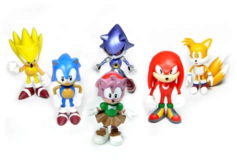 Pcs Lot Sonic The Hedgehog Action Figure Knuckles Sonic Super Sonic