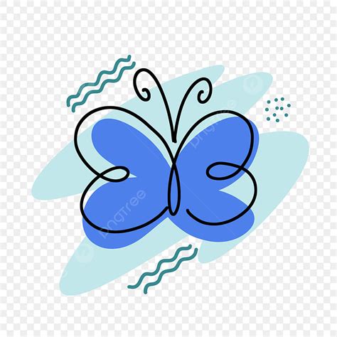 Butterfly Line Clipart Transparent Background Butterfly Line Art