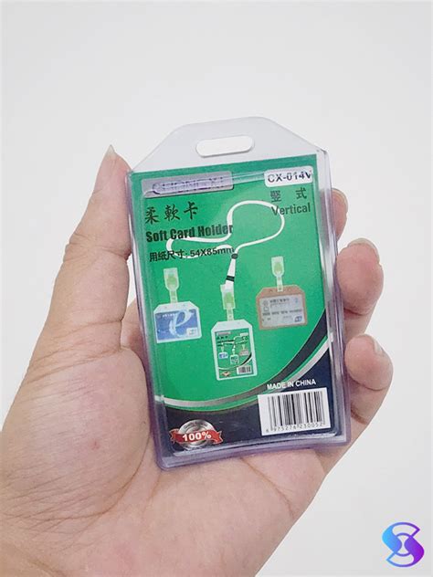 Jual Frame Casing Tempat ID Card Holder ELASTIS Warna Potrait 1 SLOT