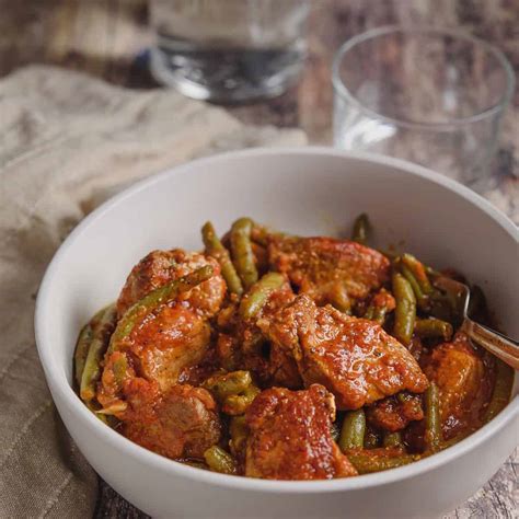 Pork Stew With Green Beans Real Greek Recipes