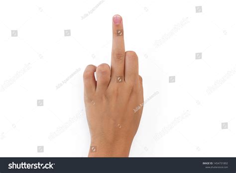 Hand Shows Obscene Gesture Fuck You Stock Photo 1454731892 Shutterstock