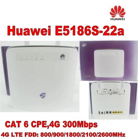 Huawei Router inalámbrico E5186 Cat6 300Mbps E5186s 22a LTE 4G FDD