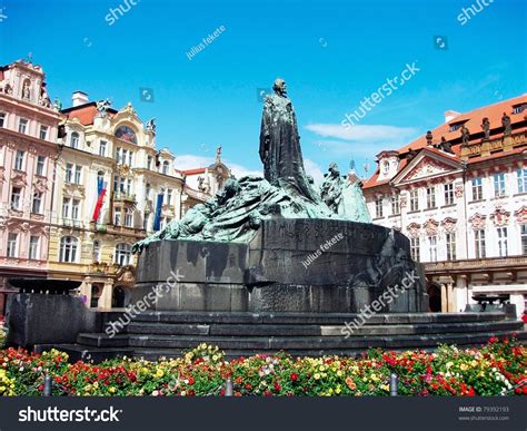 Statue Of Jan Hus, Prague Stock Photo 79392193 : Shutterstock