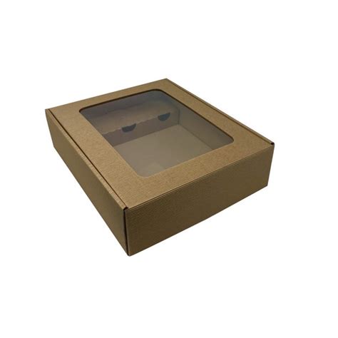 Coffret Carton Kraft 3 Bouteilles Avec Fenetre