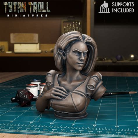 3D Printable Curse Of Strahd Patrina Bust Pre Supported By