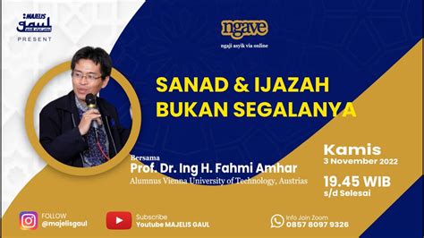 Prof Fahmi Amhar SANAD IJAZAH BUKAN SEGALANYA KAJIAN NGAVE