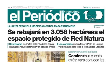 Consulta La Portada Correspondiente Al Día 4 De Abril De 2023 El Periódico Extremadura