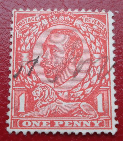 1 Penny 1912 King George V 1912 Great Britain Stamp 53790