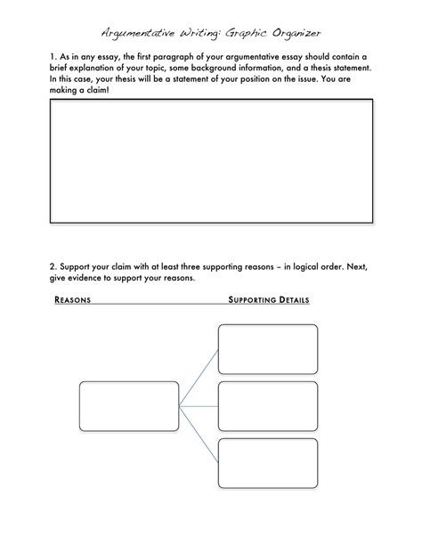 Argumentative Writing Graphic Organizer Download Printable PDF ...