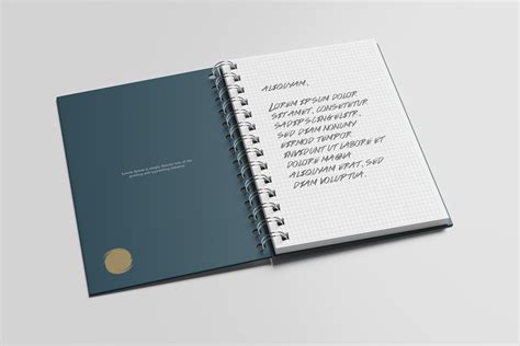 Open Spiral Notebook Mockup - Mockup World