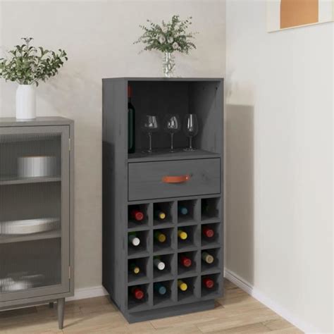 Meuble A Casier Meuble A Case Armoire Vin Gris X X Cm Bois