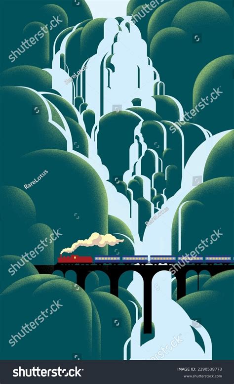 Indian Railway Dudhsagar Falls Dudhsagar Falls Stock Illustration ...