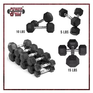 Per Piece Powergym Rubber Hex Dumbbell Rubberized Hexagon With Metal