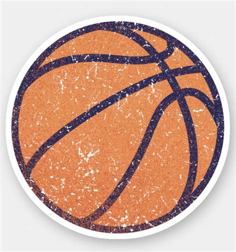 Worn Distressed Grunge Basketball Sticker Zazzle Basketball Decal