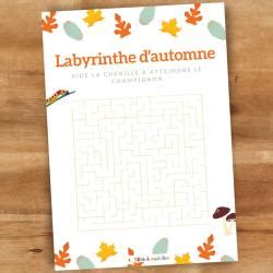 Imprimer le jeu de labyrinthe sur l automne Irènée et la feuille n2