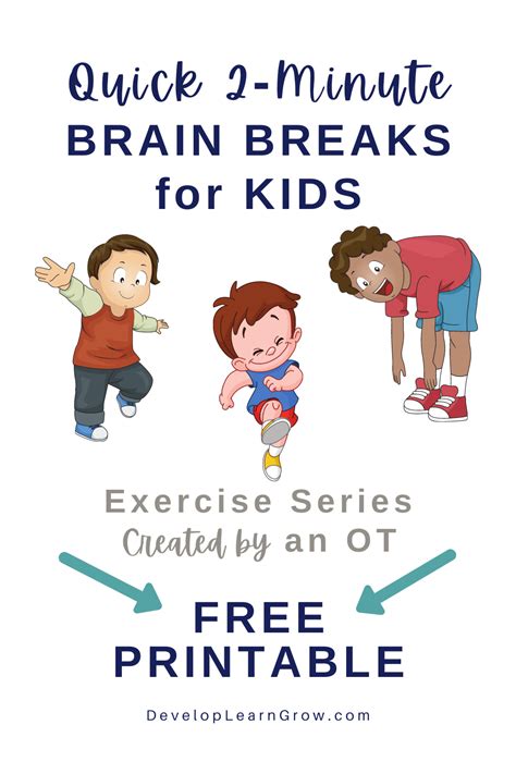 Best brain break exercises free printable – Artofit