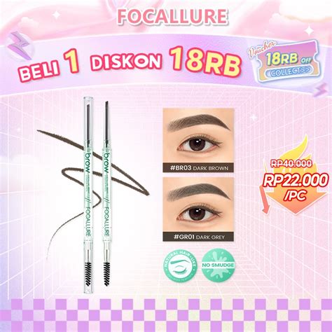 Jual Focallure Ultra Fine Eyebrow Pencil 1mm Waterproof Eye Brow