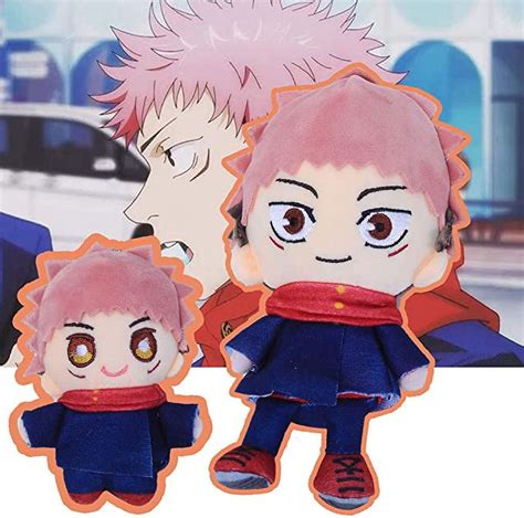 Jujutsu Kaisen Itadori Yuji Plush Toy Pink Hair Cute Boy Soft Toy For