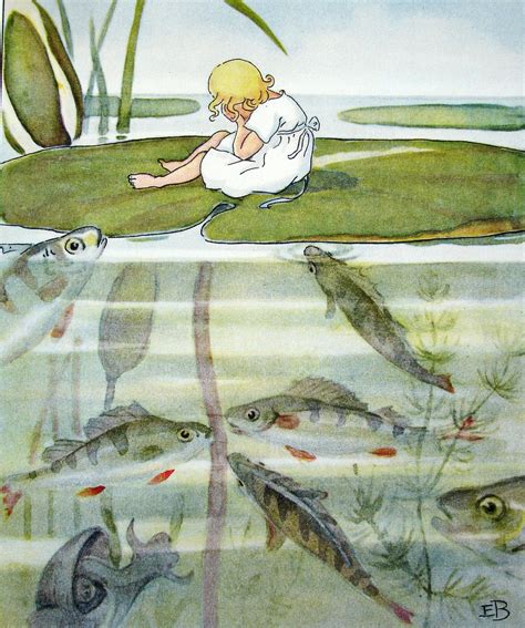 Thumbelina Elsa Beskow Vintage Art Paintings Illustration Art