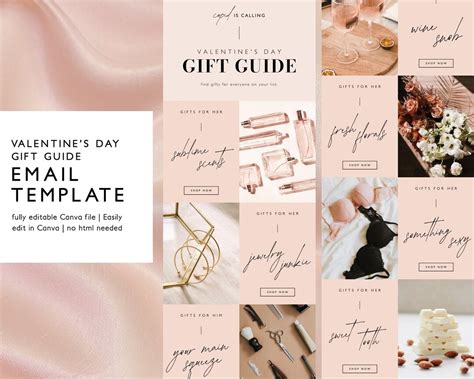 Valentines Day Gift Guide Email Template Blush Feminine Email